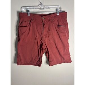 Prana Men's Red Outdoor Hiking Cargo Shorts‎ Size 33